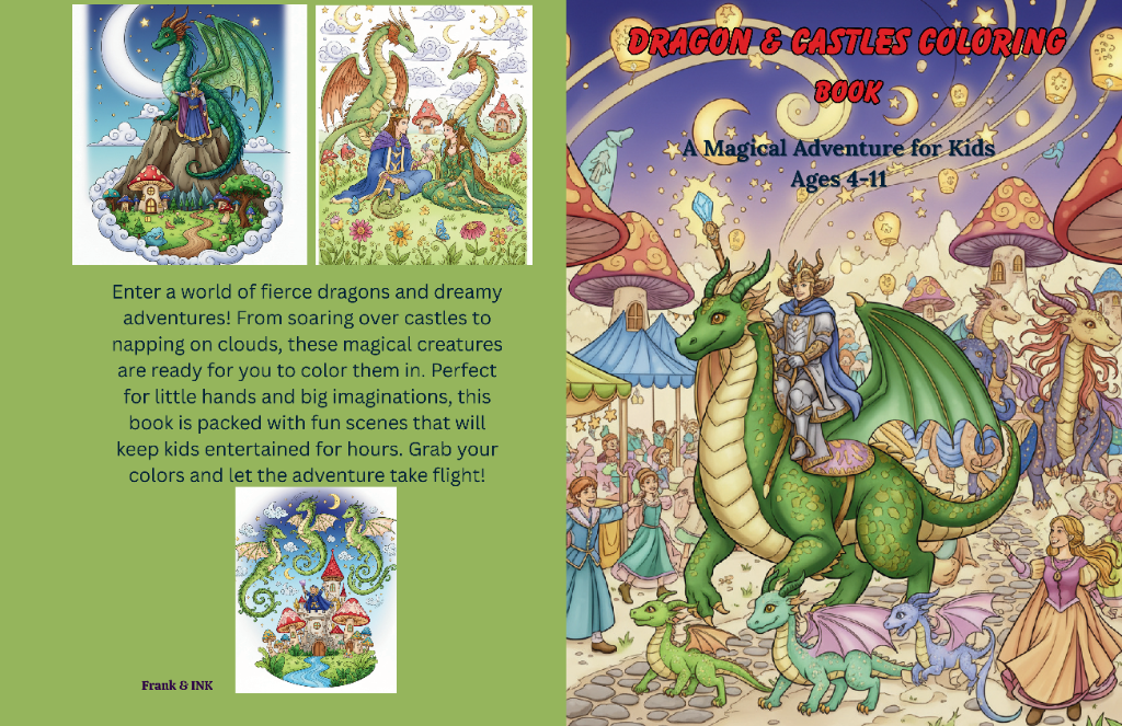 Dragons & Castles Coloring Book