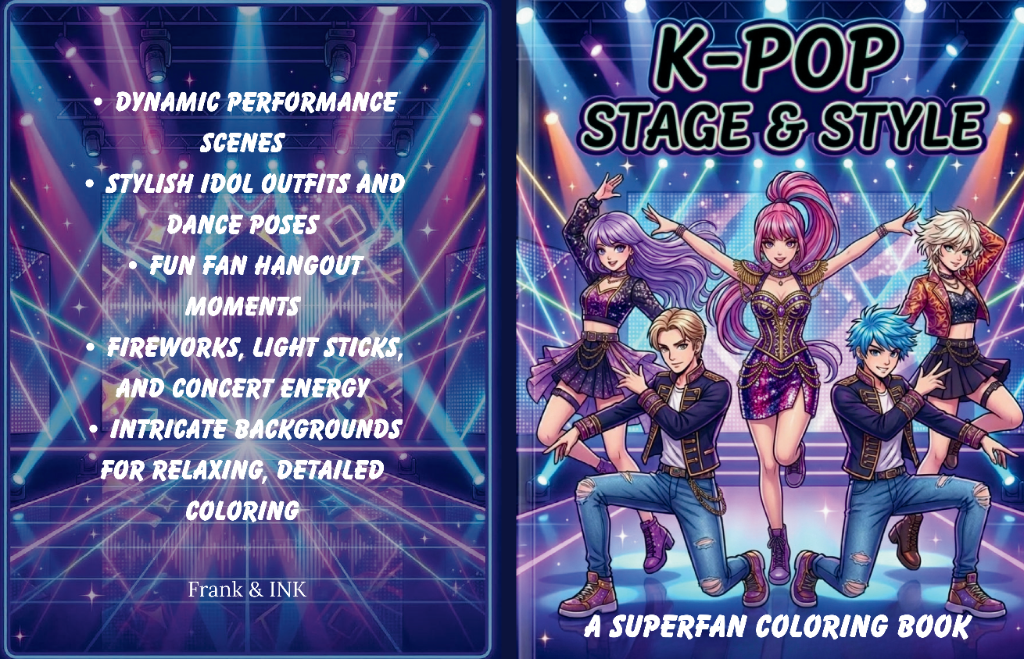 K-Pop Stage & Style Coloring Book