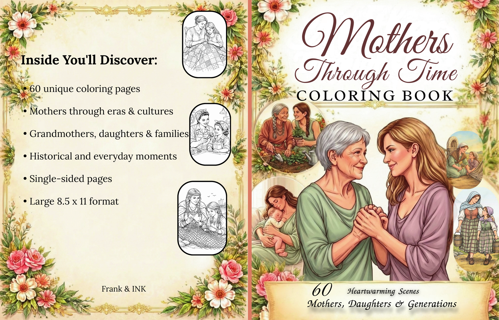 Mothers Through Time tribute coloring book